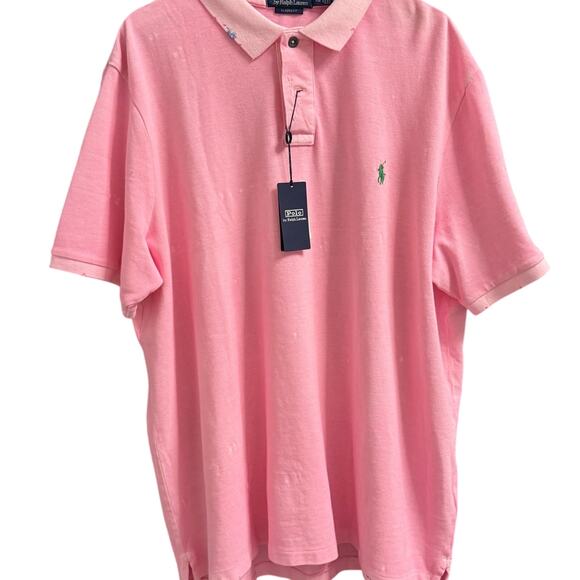 Polo Ralph Lauren Classic Fit Mended Mesh Polo Shirt Size XXL Retail $198 - Picture 1 of 5